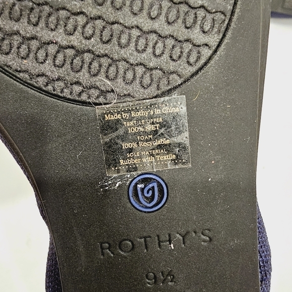 Rothy’s The Loafer Slip On Round Toe Blue Flats - Picture 7 of 8